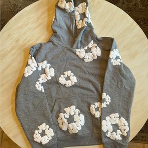 Large Gray Denim Tears Hoodie